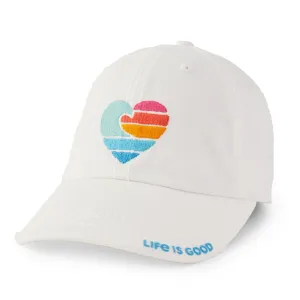 Adult Unisex LIG Wave Heart Icon Sunwashed Chill Cap Life is Good
