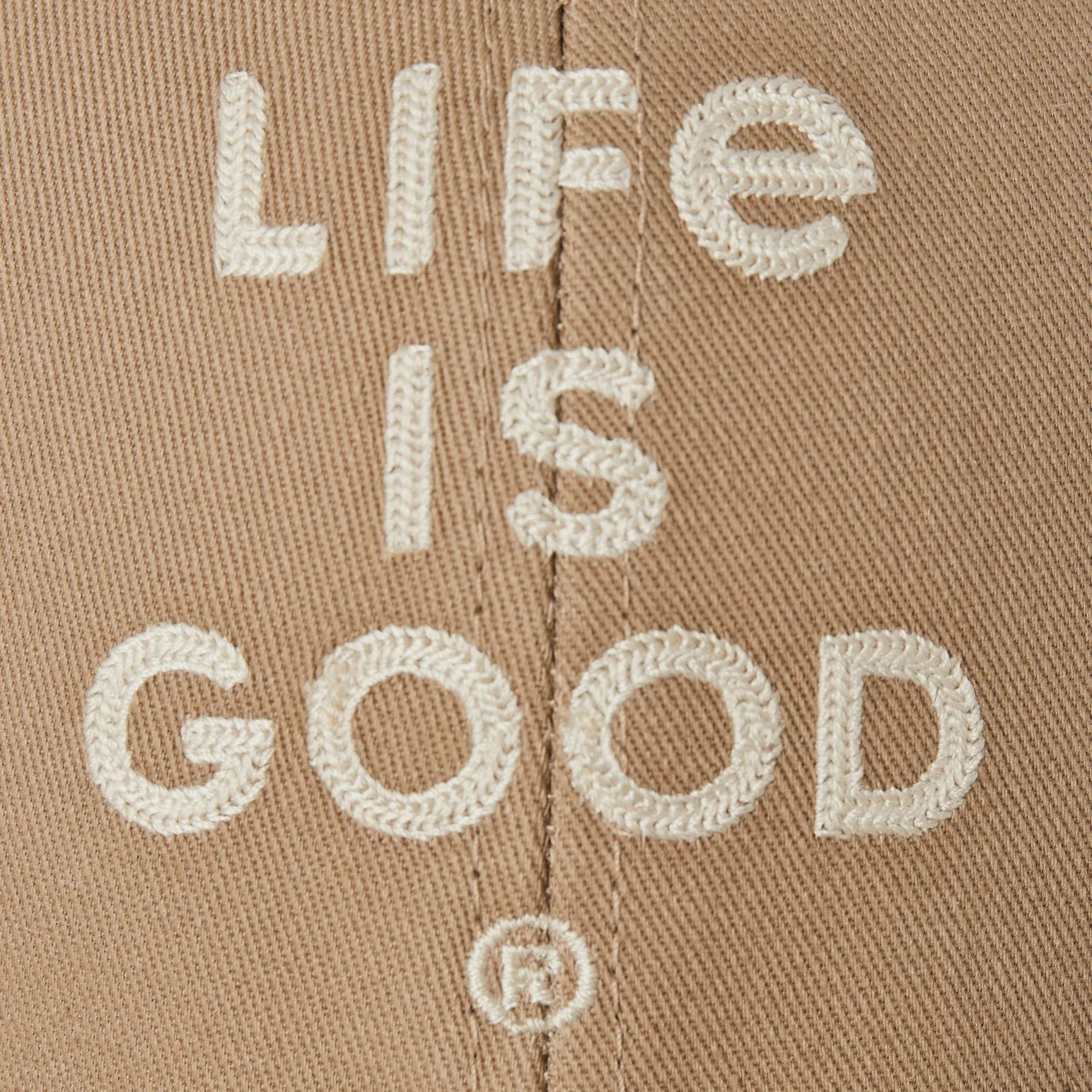 Adult Unisex LIG Wordmark Stacked Trucker Life is Good