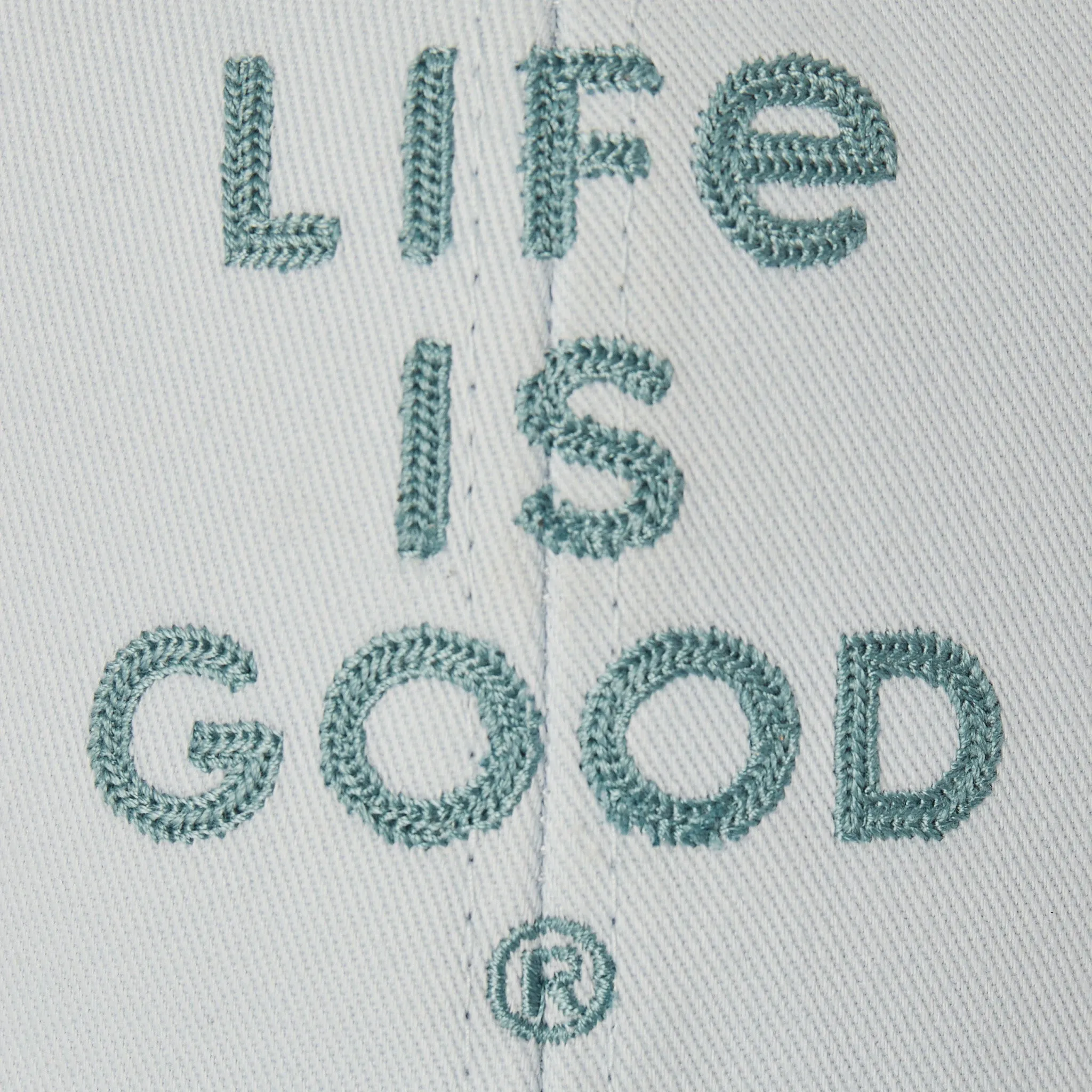 Adult Unisex LIG Wordmark Stacked Trucker Life is Good