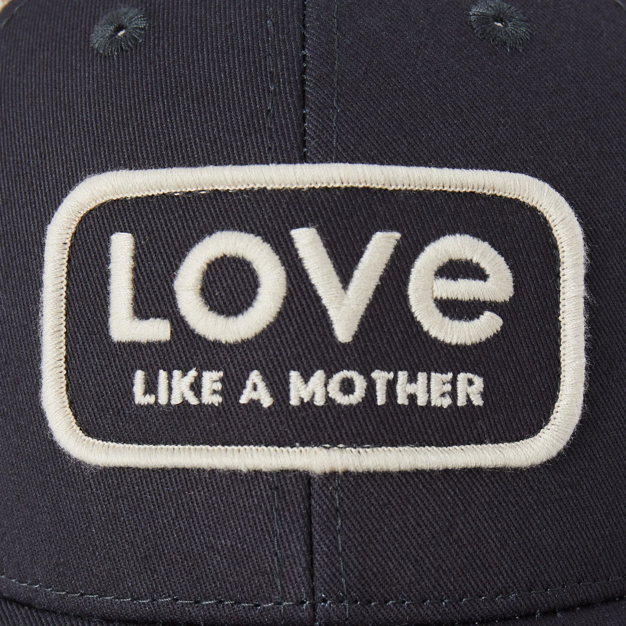 Adult Unisex Love Like A Mother Patch Trucker Life is Good