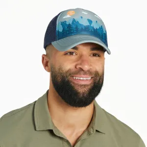 Adult Unisex Mountain Forest Scene Trucker Hat Life is Good
