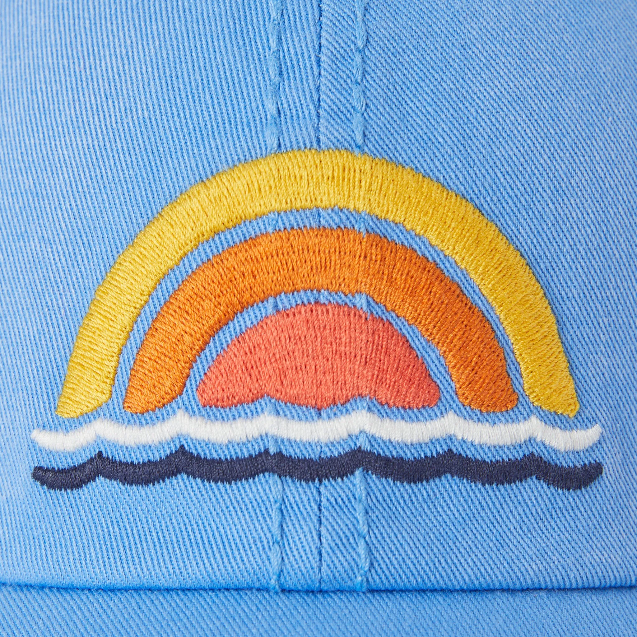 Adult Unisex ND Rainbow Sunset Sunwashed Chill Cap Life is Good