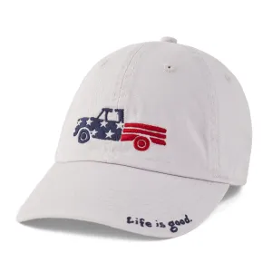 Adult Unisex Patriotic Truck Chill Cap Life is Good