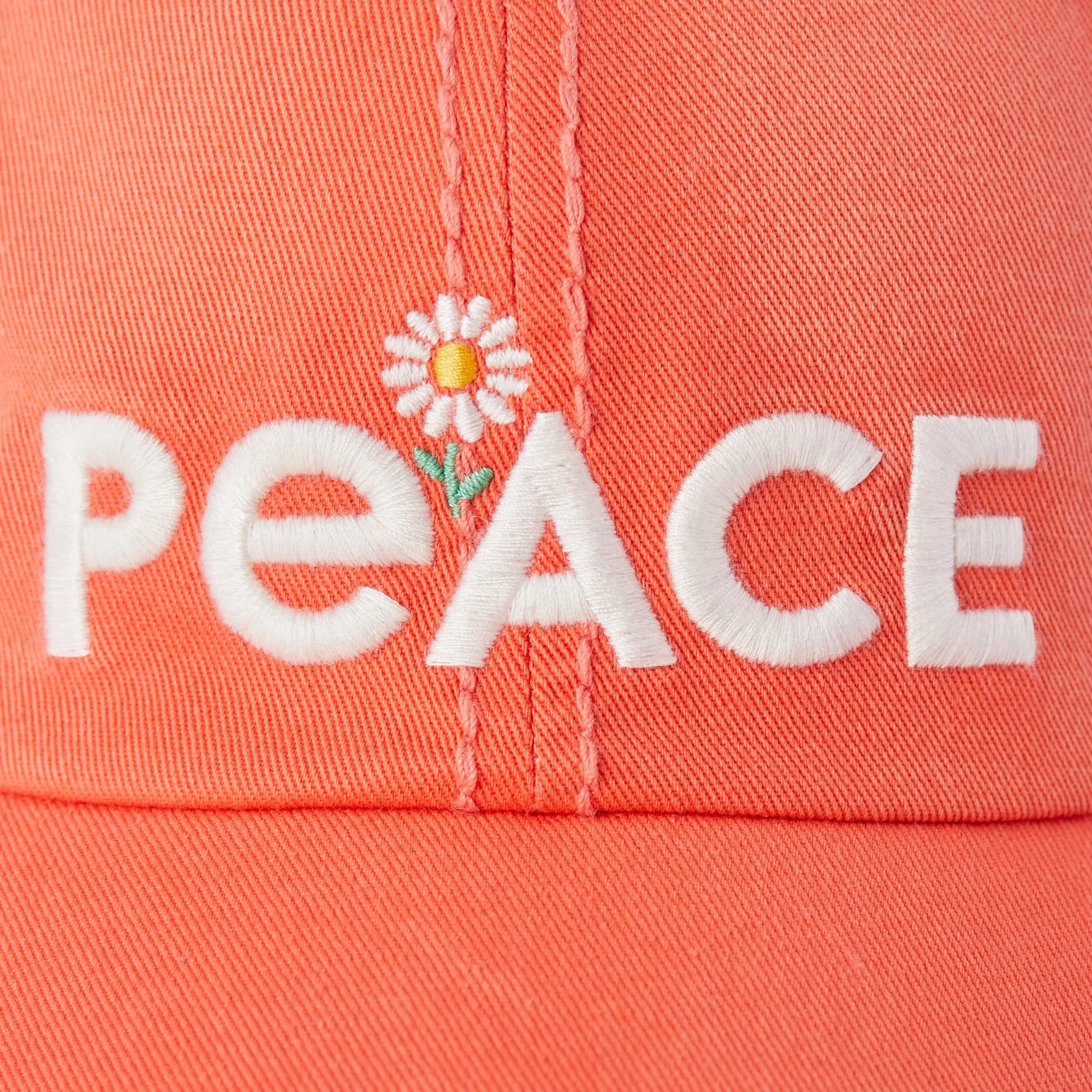 Adult Unisex Peace Daisies Sunwashed Chill Cap Life is Good