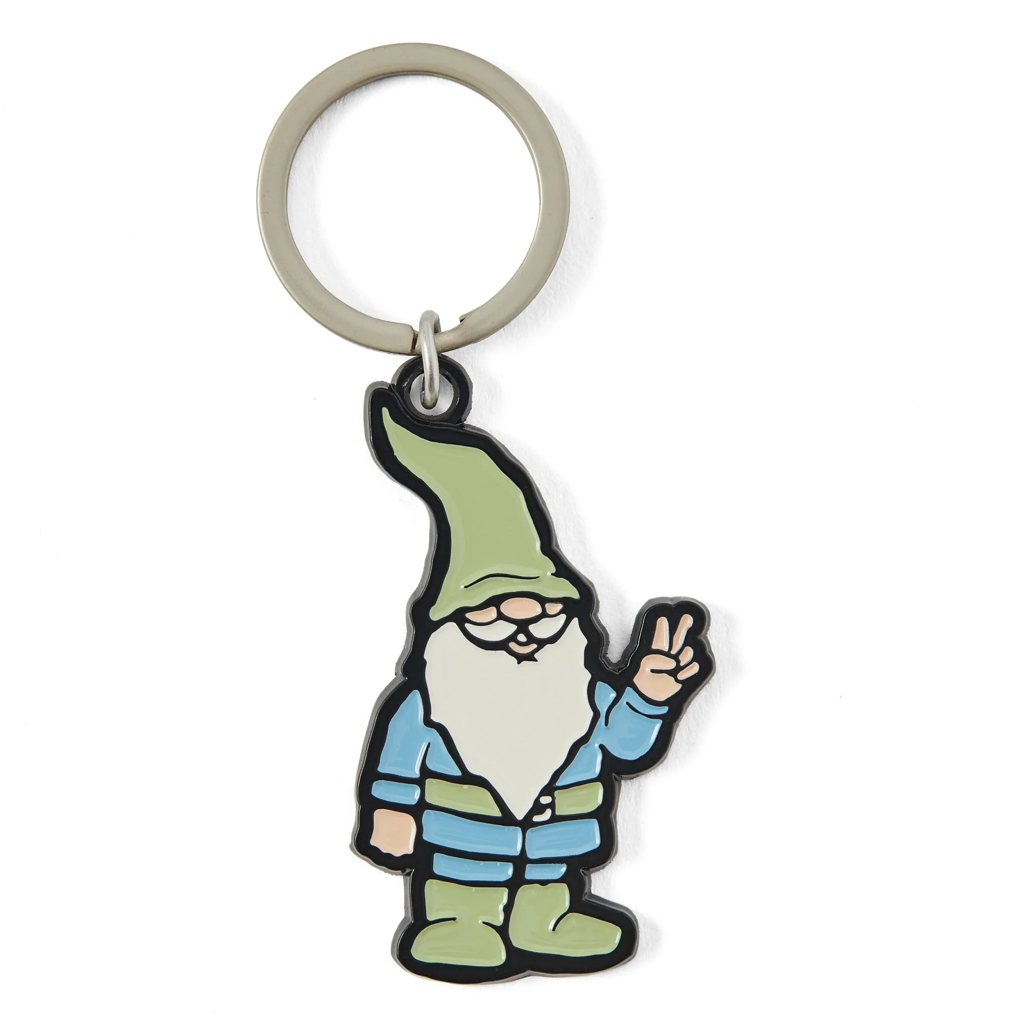 Adult Unisex  Peace Gnome Kind Keychain Life is Good