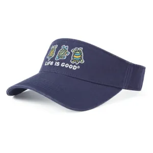 Adult Unisex Peace Turtles Chill Cap Visor Life is Good