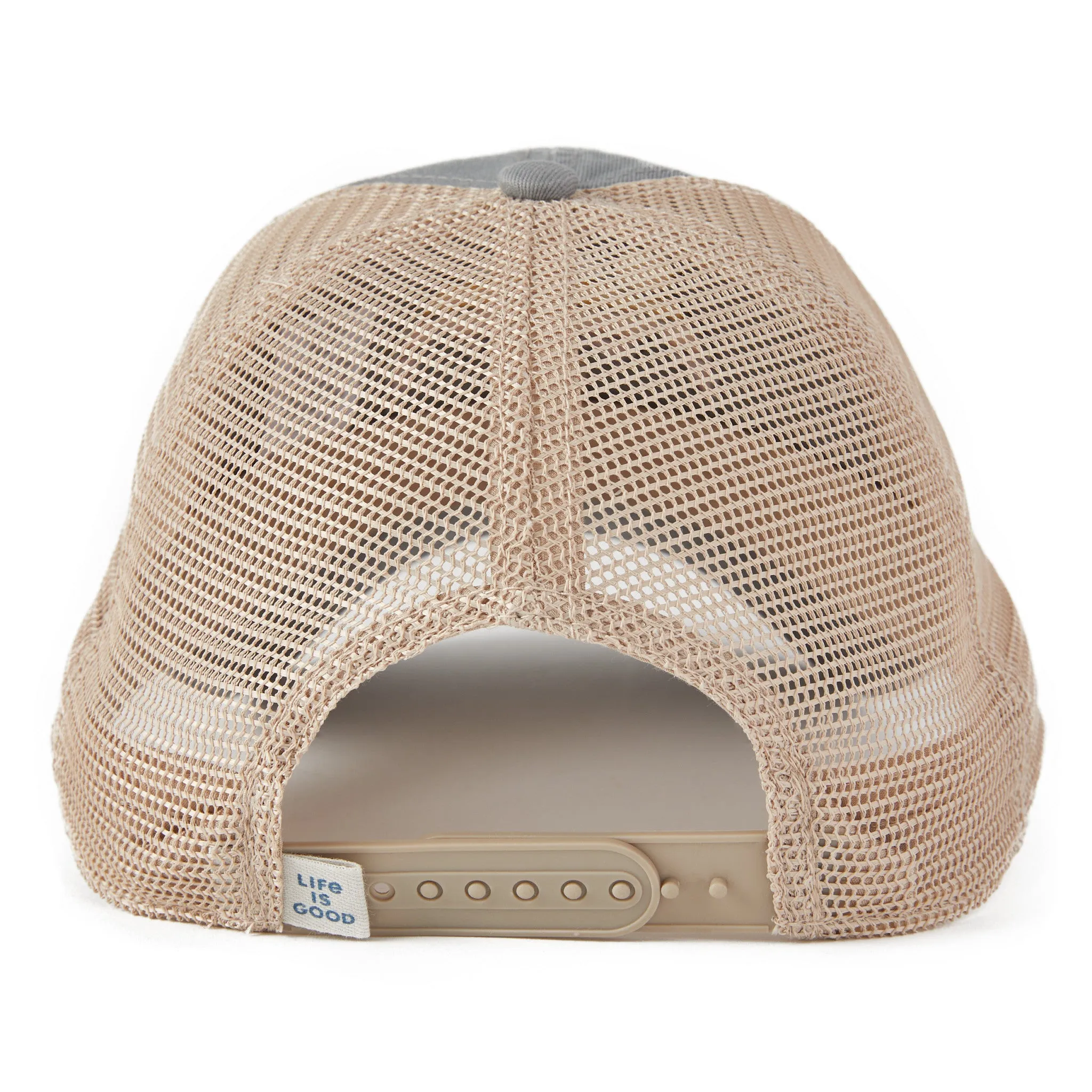 Adult Unisex Retro Mountains Soft Mesh Back Cap Life is Good
