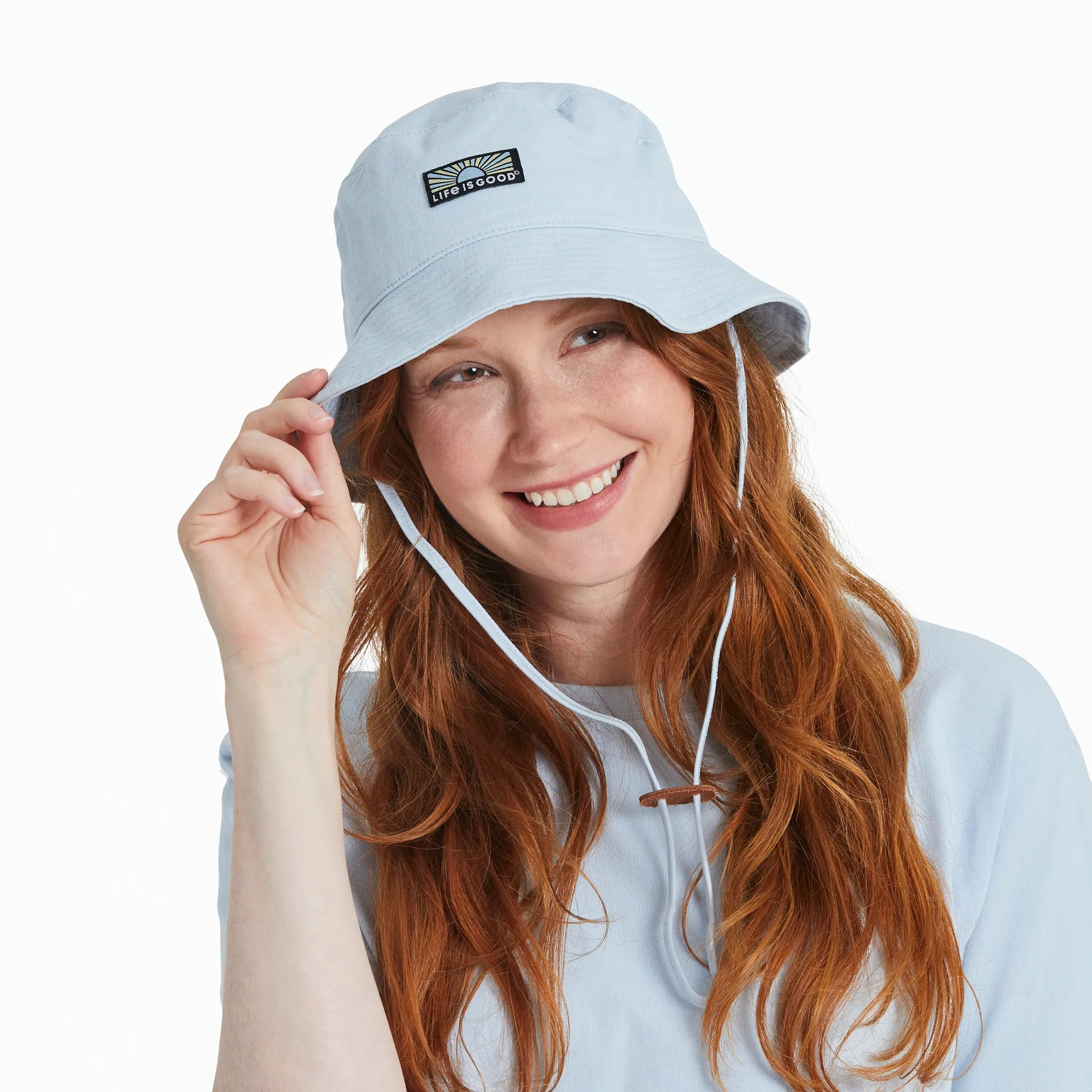 Adult Unisex Retro Sunburst Bucket Hat Life is Good