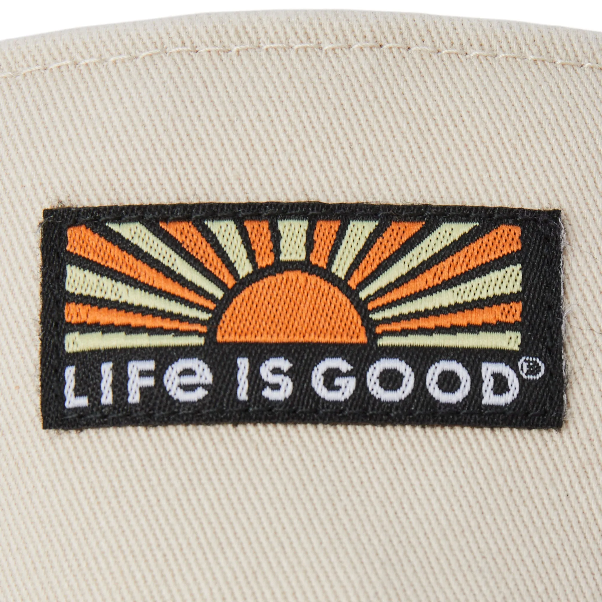 Adult Unisex Retro Sunburst Chill Cap Visor Life is Good