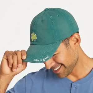 Adult Unisex Shamrock Sunwashed Chill Cap Life is Good