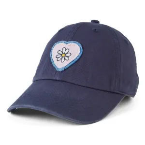 Adult Unisex Simple Daisy Heart Tattered Chill Cap Life is Good