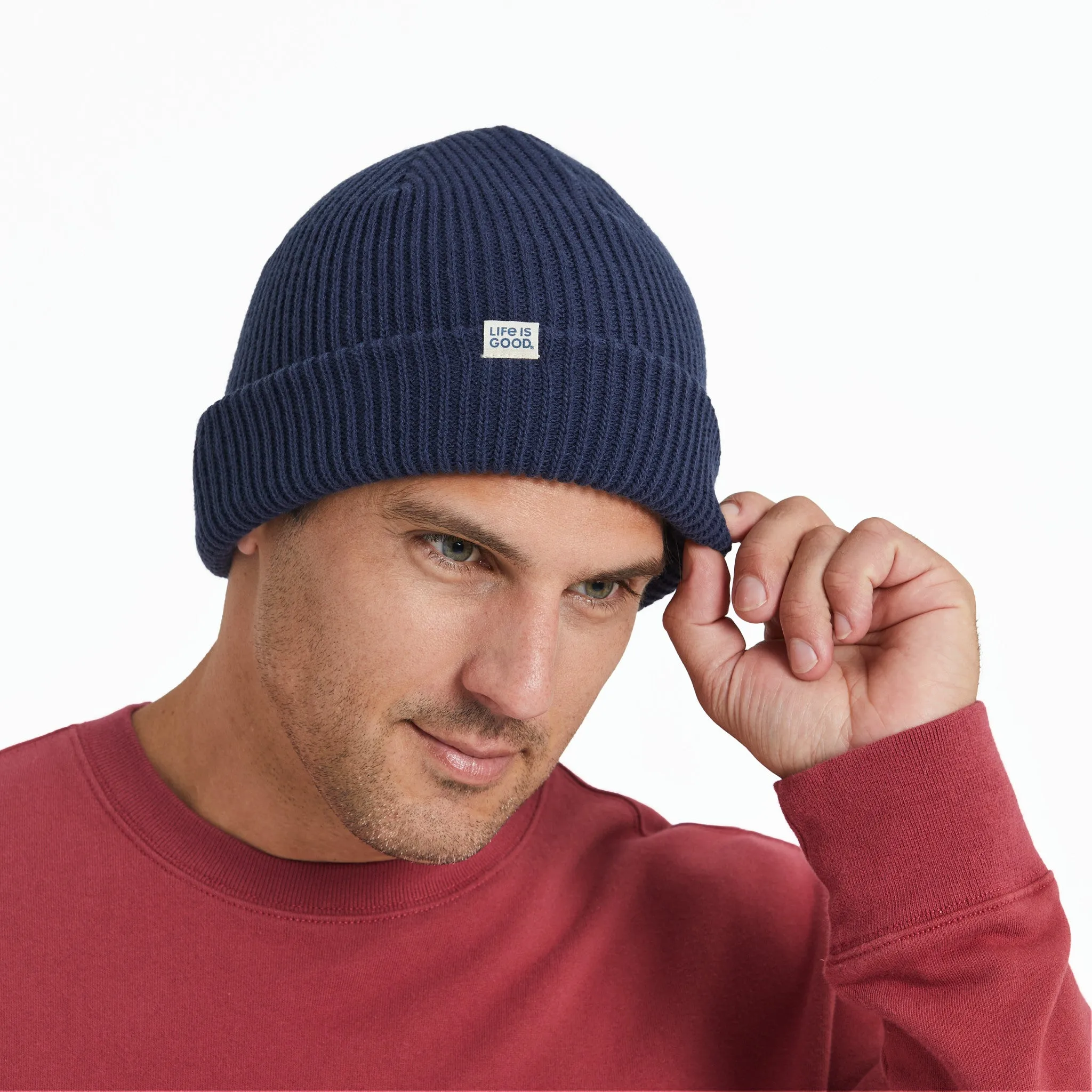 Adult Unisex Solid Mariner Beanie Life is Good