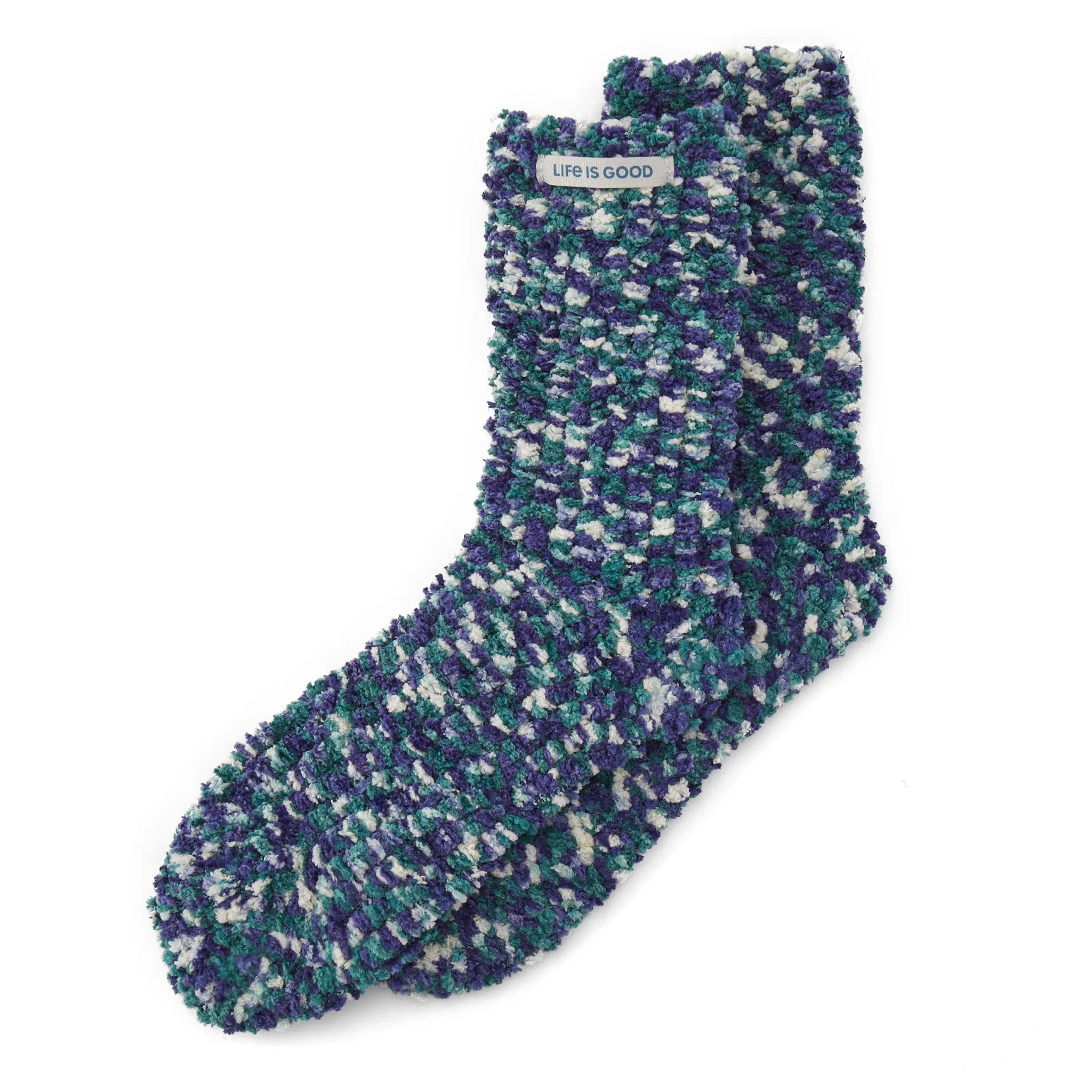 Adult Unisex Spruce Green PomPoms Sock Life is Good