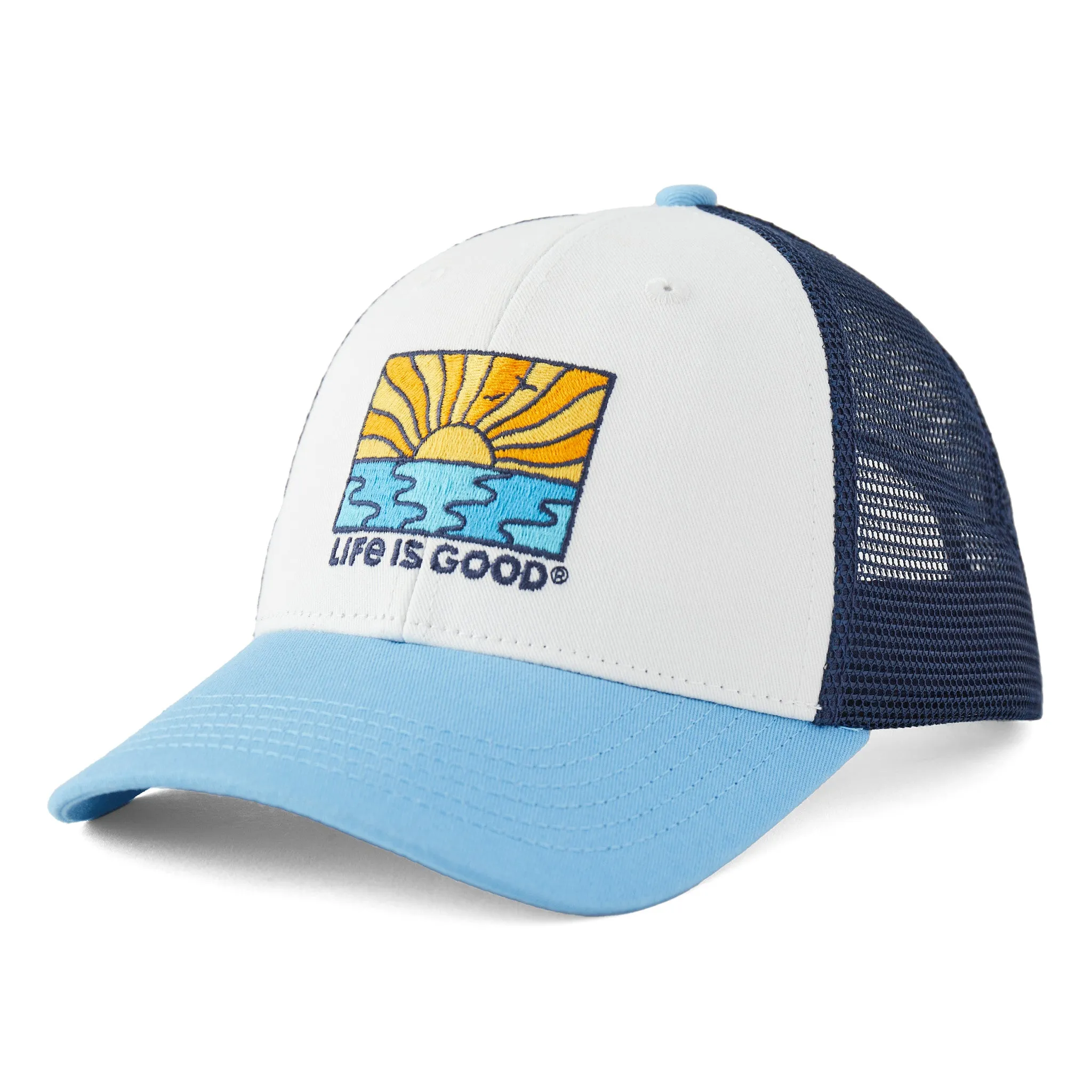 Adult Unisex Sun Ocean Icon Trucker Life is Good
