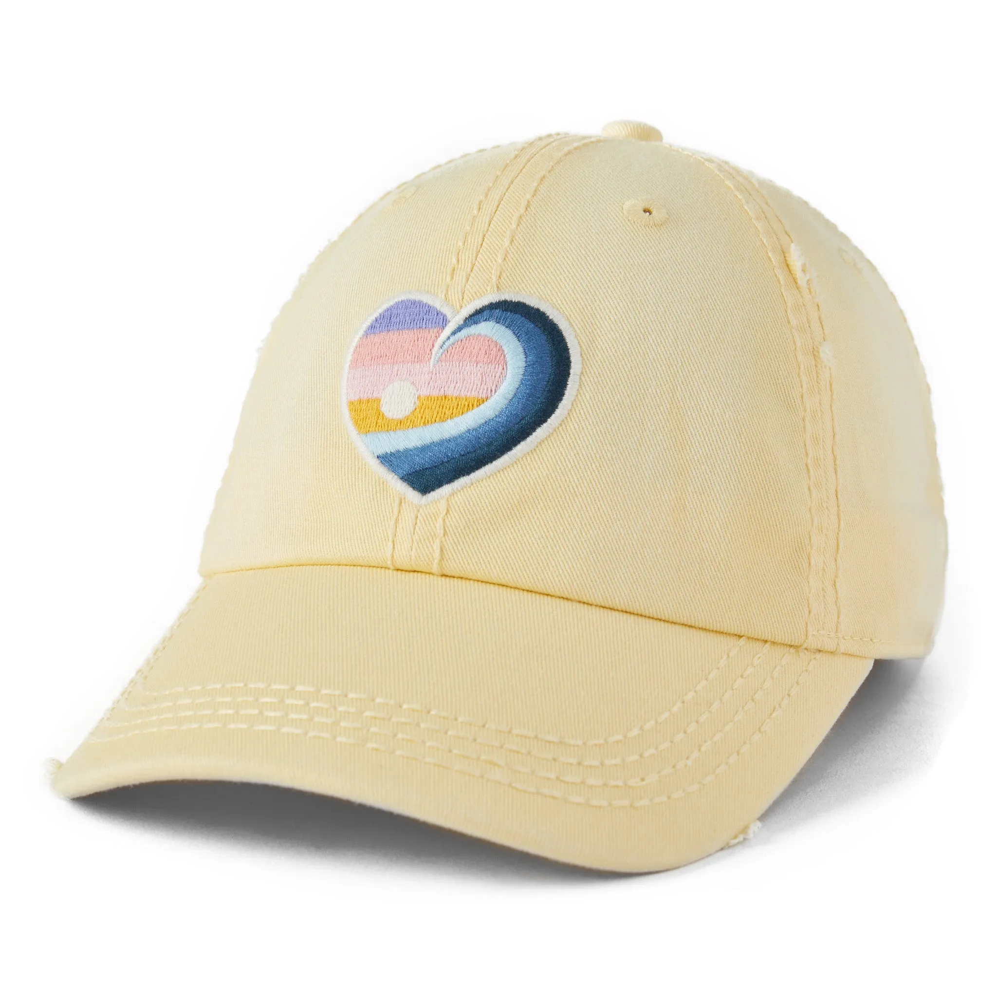 Adult Unisex Sunrise Surf Heart Sunwashed Chill Cap Life is Good