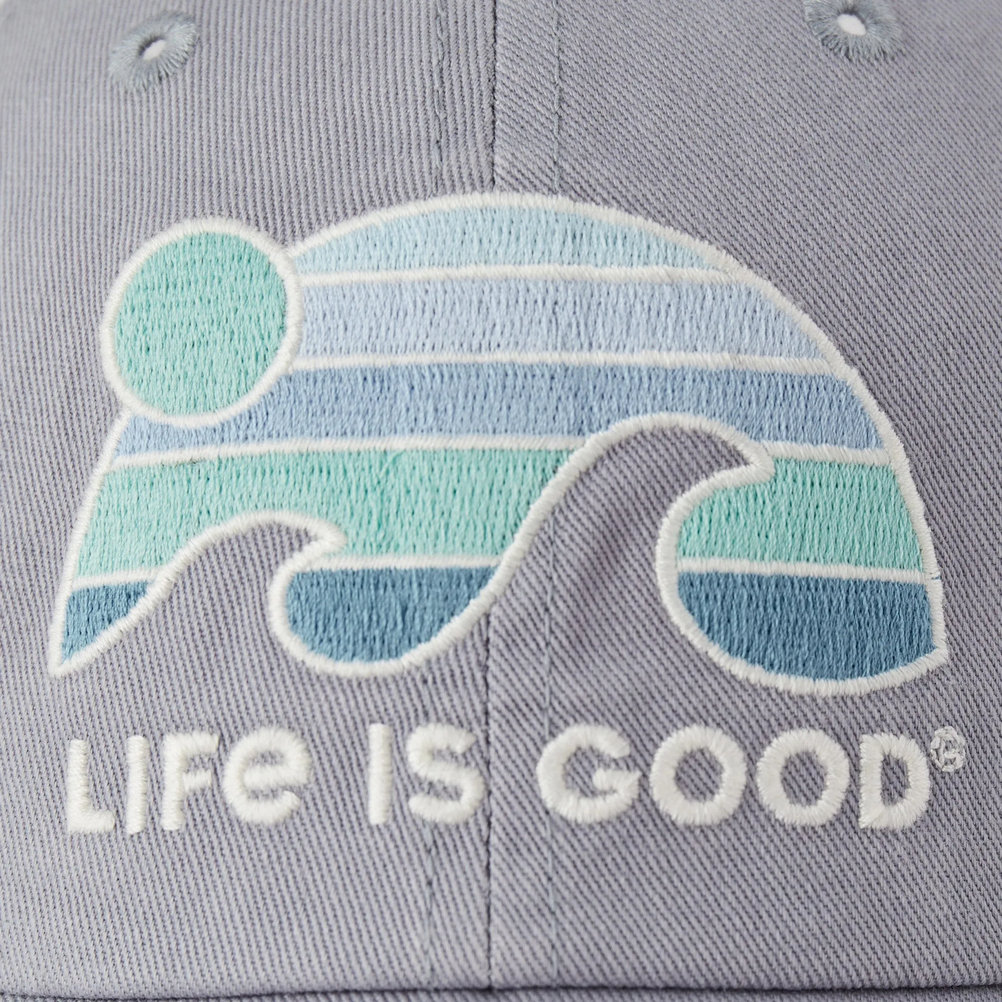 Adult Unisex Sunset Wave LIG Soft Mesh Back Cap Life is Good