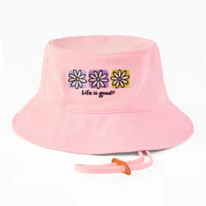 Adult Unisex Three Boxed Daisies Bucket Hat Life is Good