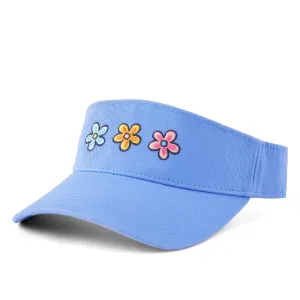 Adult Unisex Three Daisies Chill Cap Visor Life is Good