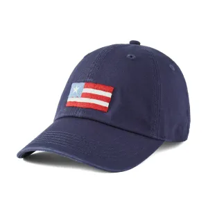 Adult Unisex Three Stripe Flag Chill Cap Life is Good