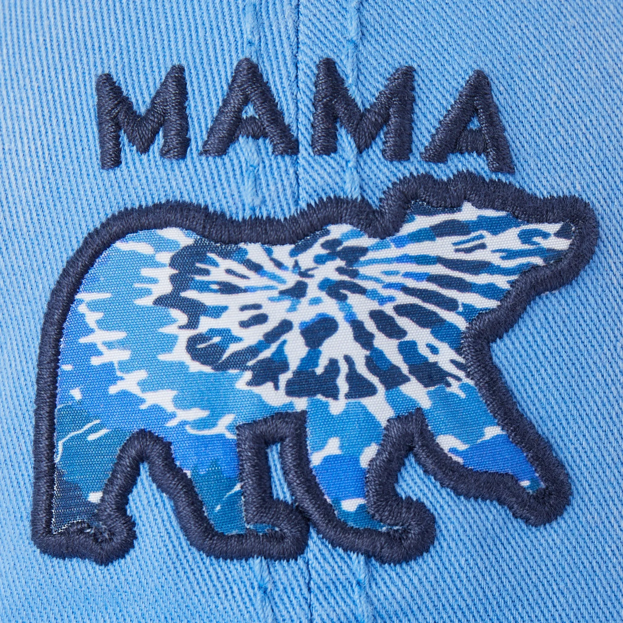 Adult Unisex Tie Dye Mama Bear Sunwashed Chill Cap Life is Good