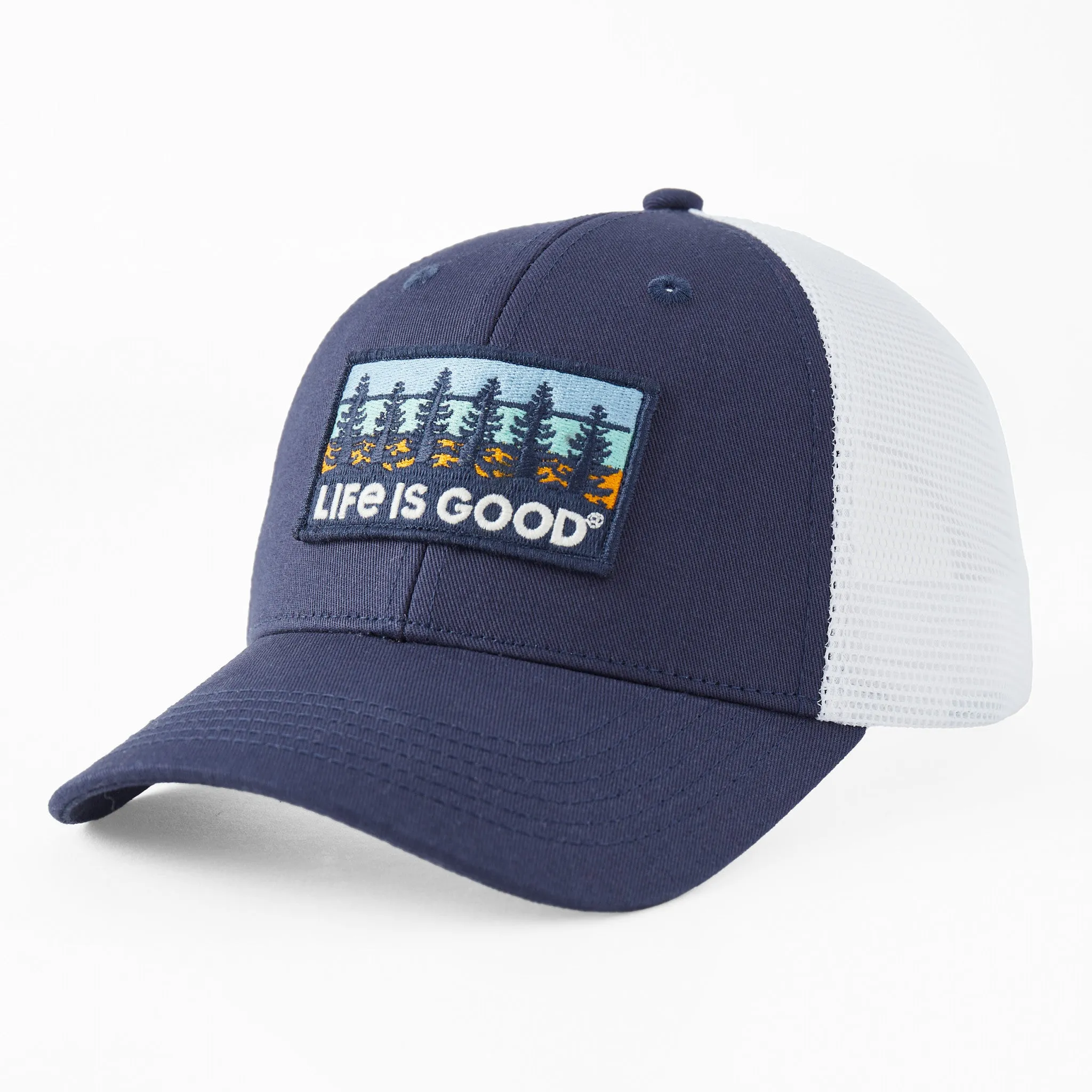 Adult Unisex Tree Patch Hard Mesh Back Cap Life is Good