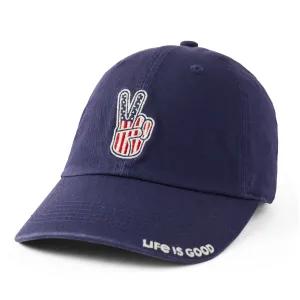 Adult Unisex USA Peace Sign Chill Cap Life is Good