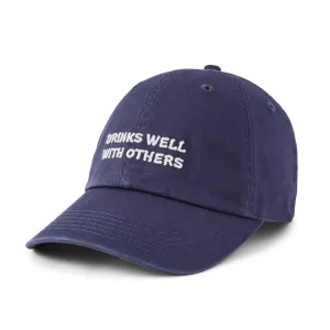 Adult Unisex Vintage Drinks Well With Others Chill Cap Life is Good
