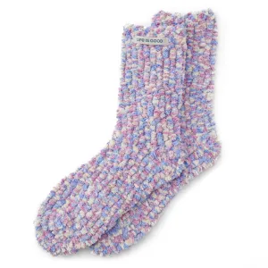 Adult Unisex Violet Purple  PomPoms Sock Life is Good