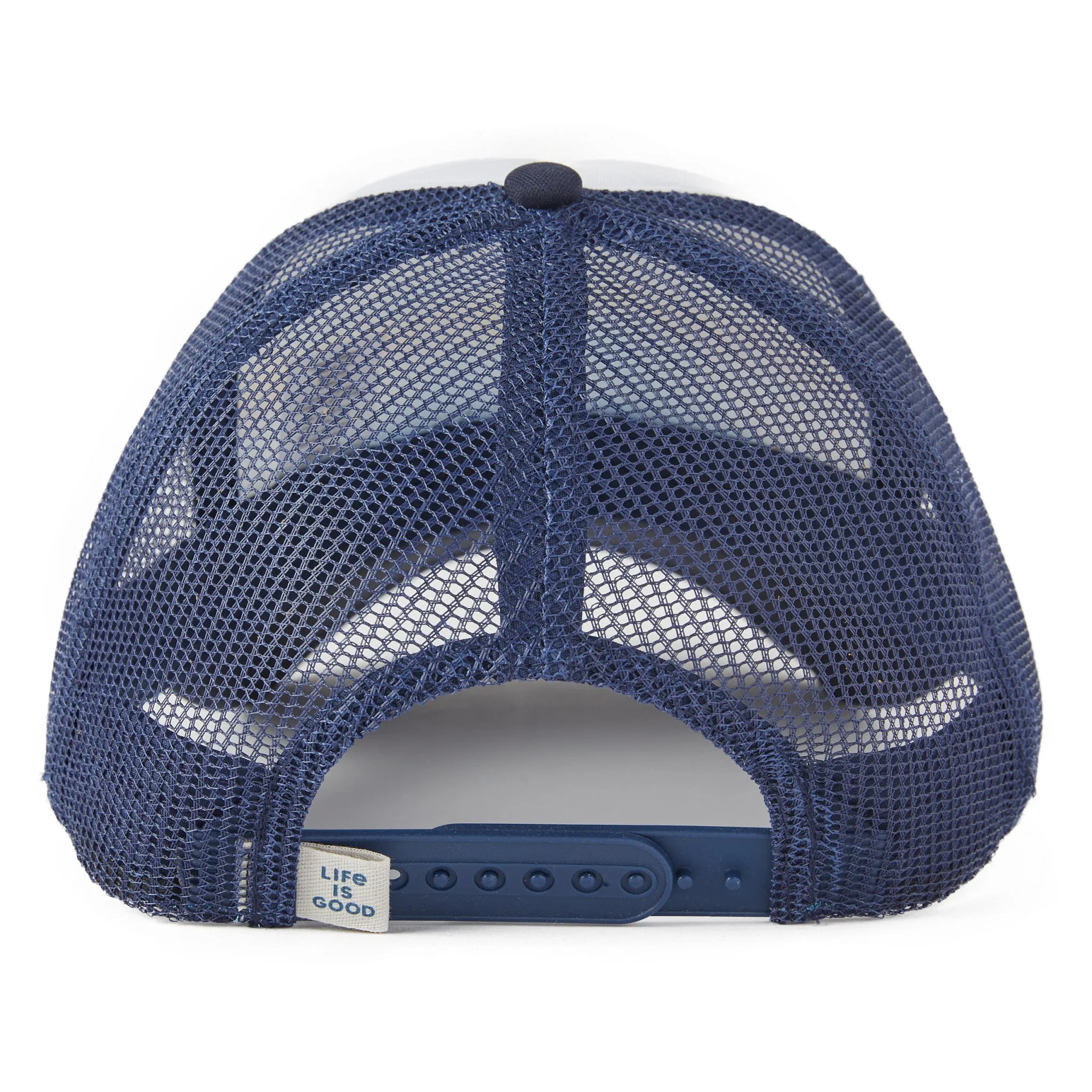 Adult Unisex Wave Stripe Trucker Hat Life is Good