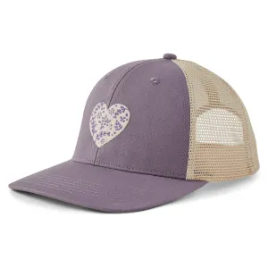 Adult Unisex Woodcut Heart Trucker Life is Good