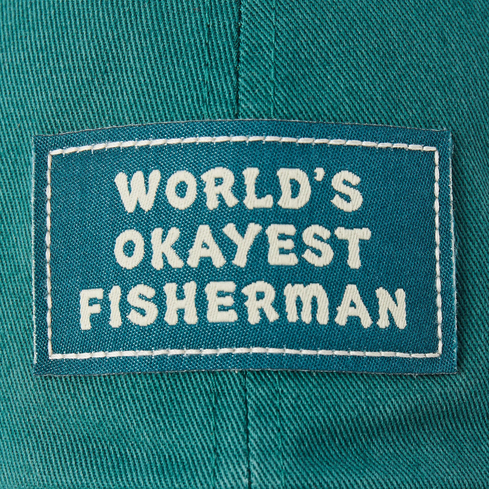 Adult Unisex World's Okayest Fisherman Chill Cap Life is Good