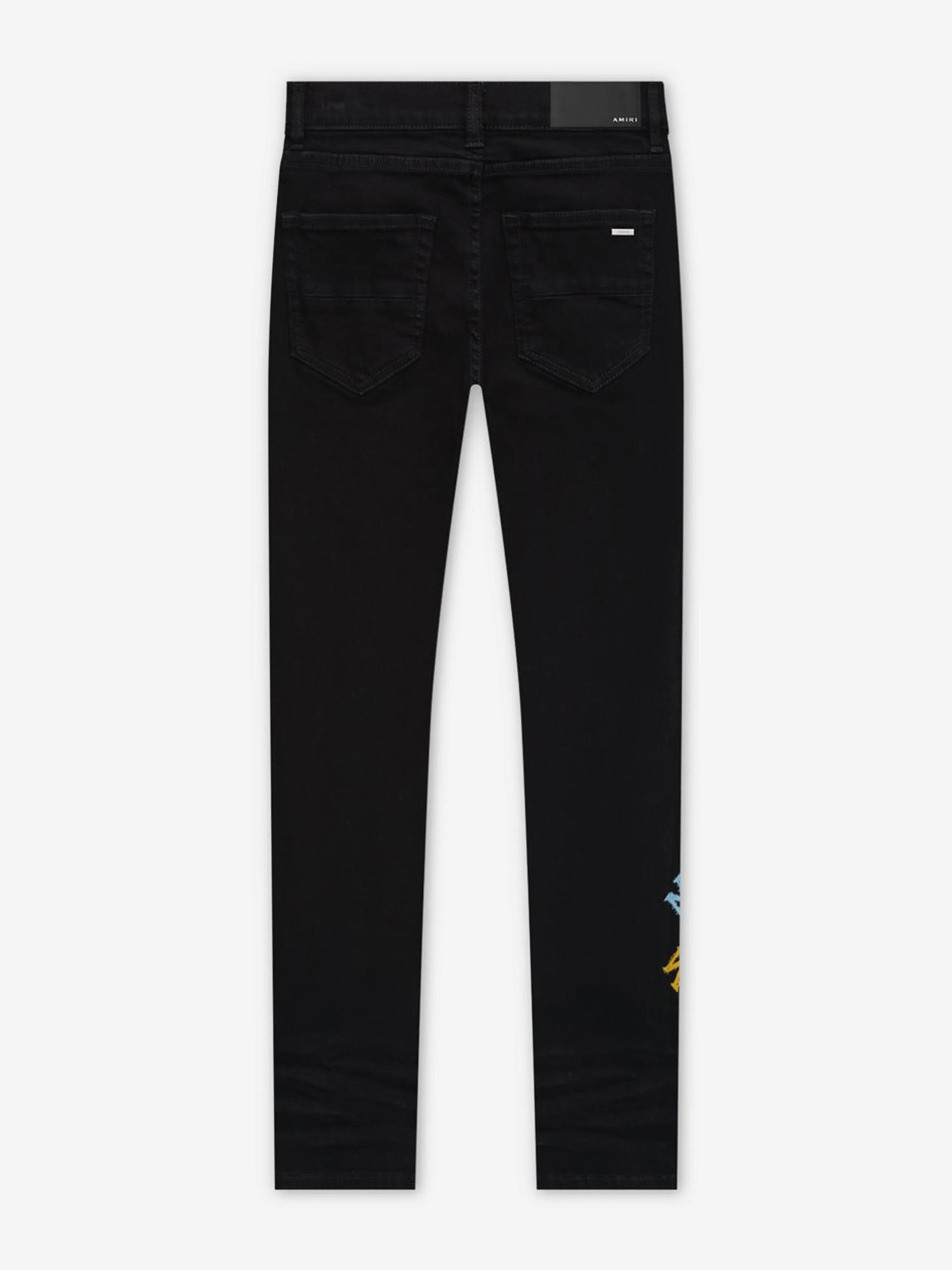 Amiri Kids MA Quad Scribble Jeans in Black