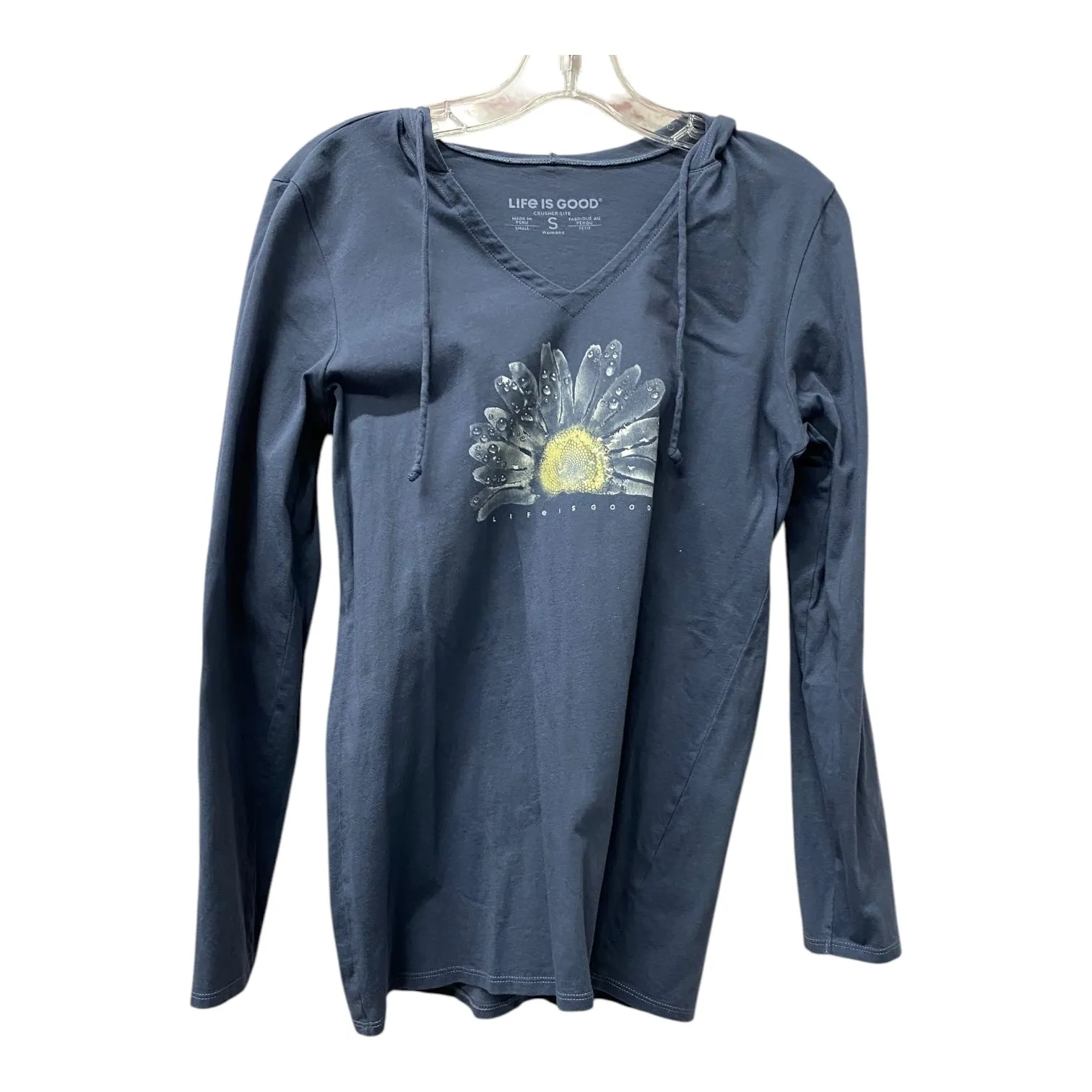 Athletic Top Ls Crewneck By Life Is Good In Blue, Size:S