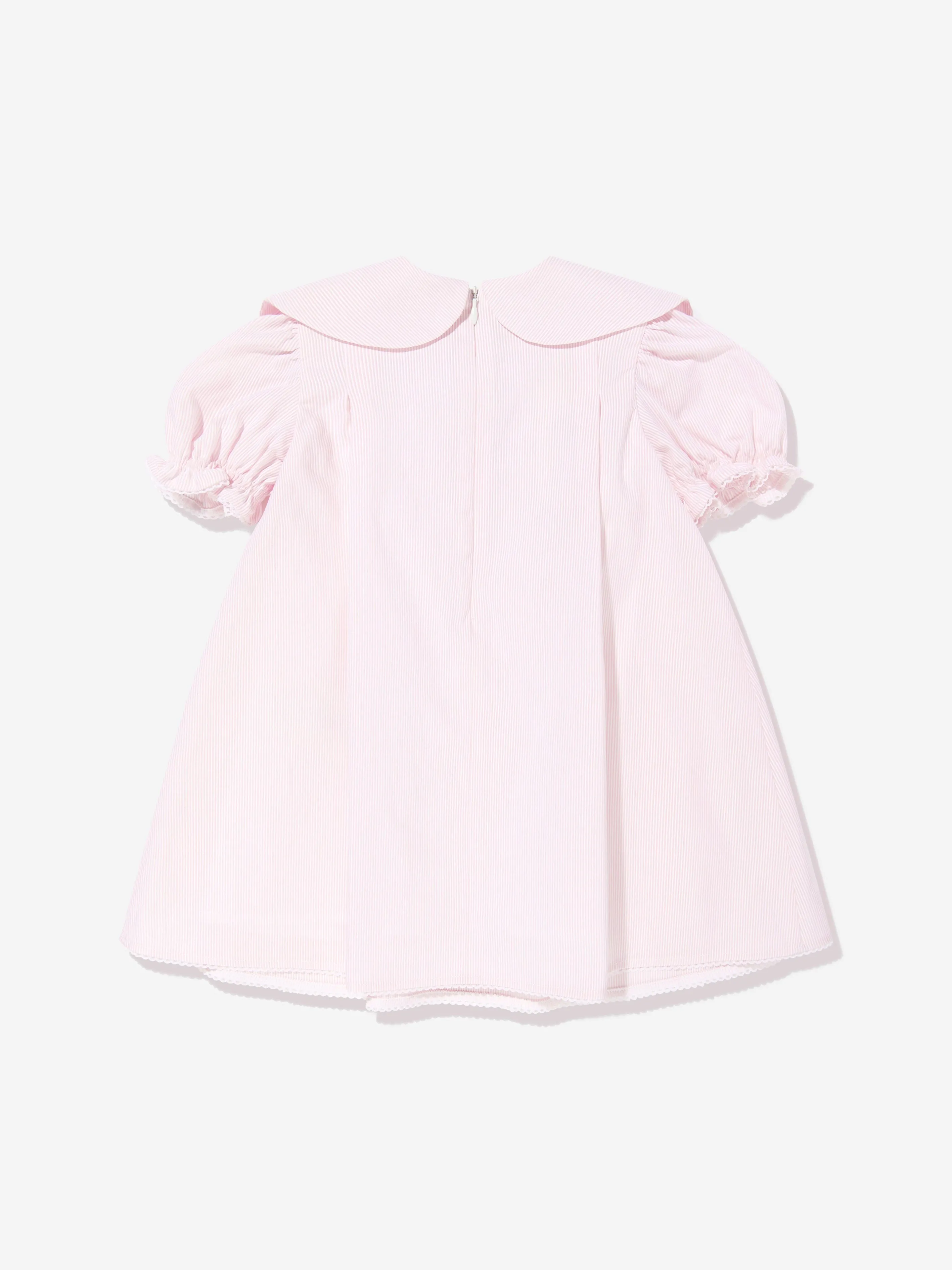 Baby Girls Striped Bow Dress in Pink