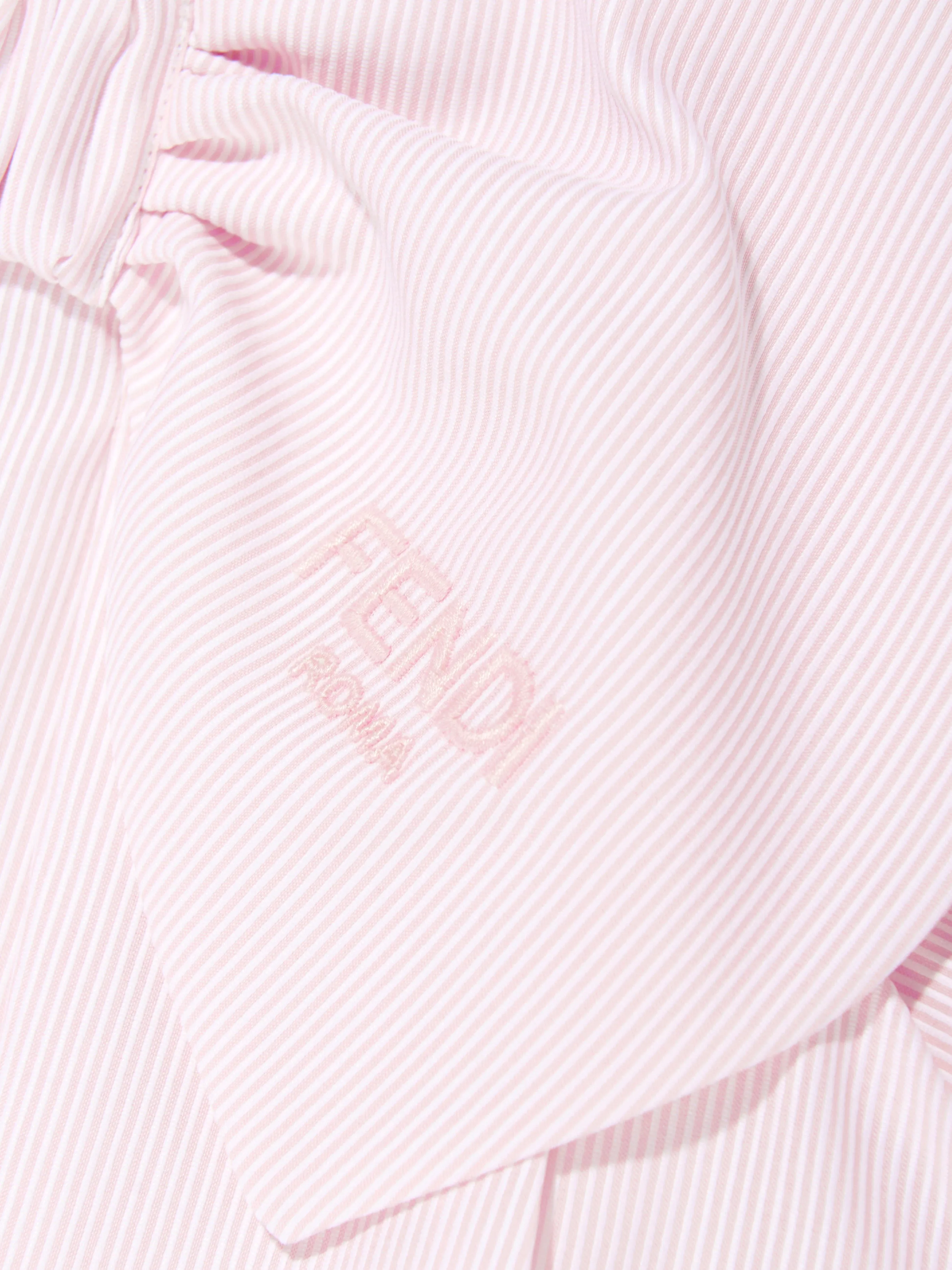 Baby Girls Striped Bow Dress in Pink