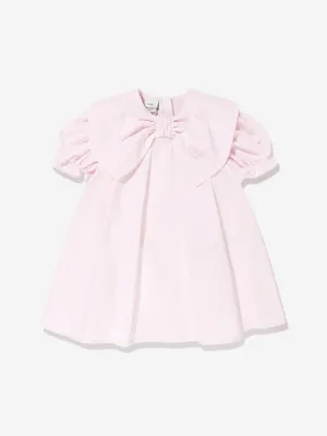 Baby Girls Striped Bow Dress in Pink