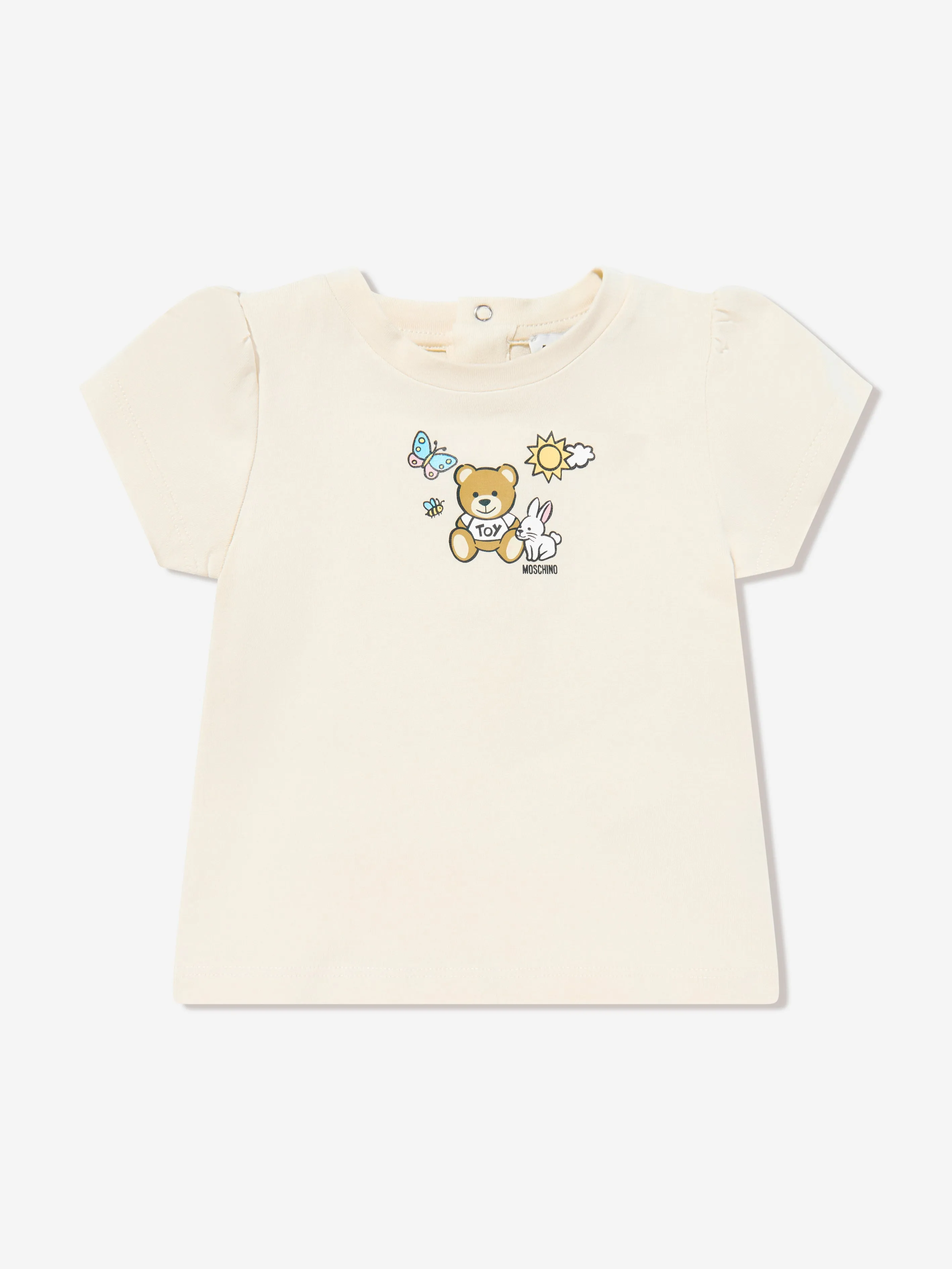 Baby Girls Teddy Bear Leggings Set in Beige