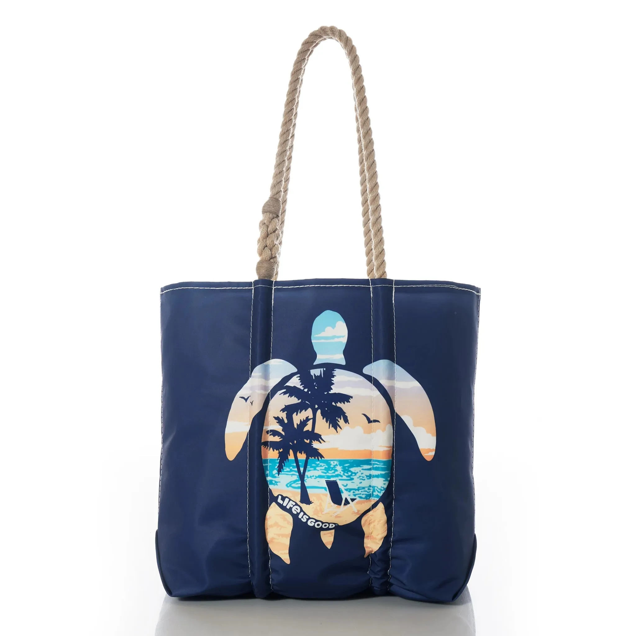 Beach Scene Turtle Sea Bags Tote Life is Good