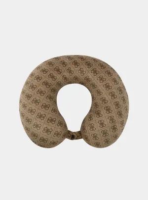 Beige Logo Travel Neck Pillow Guess