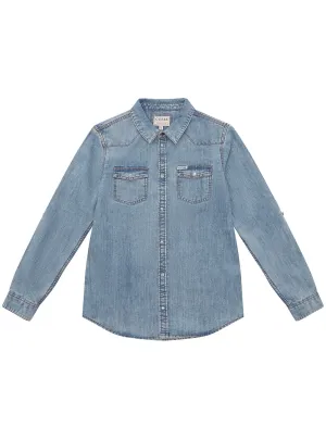 Blue Denim Long Sleeve Shirt (2-7) Guess