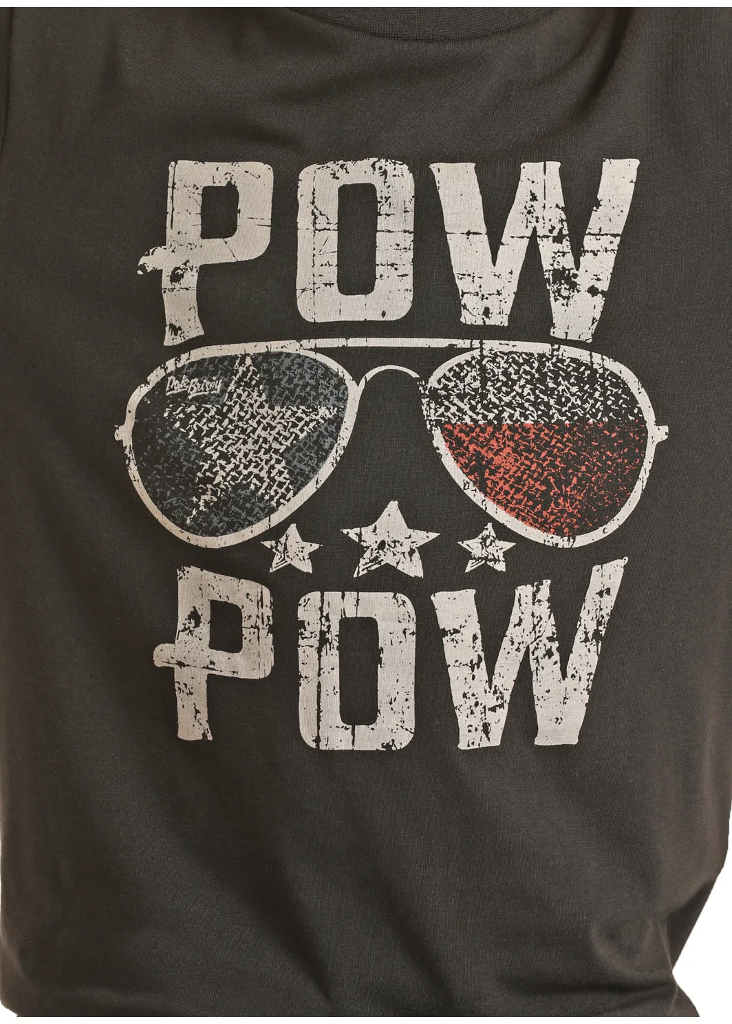 Boys Rock & Roll Black American P.O.W. Motif Tee