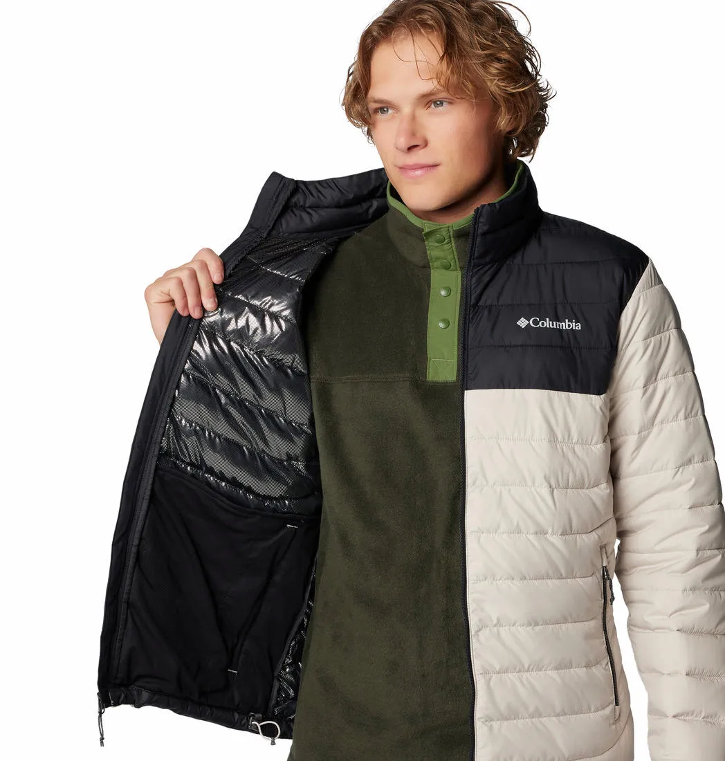 Columbia Men Beige Omni-Heat Reflective Powder Lite II Jacket