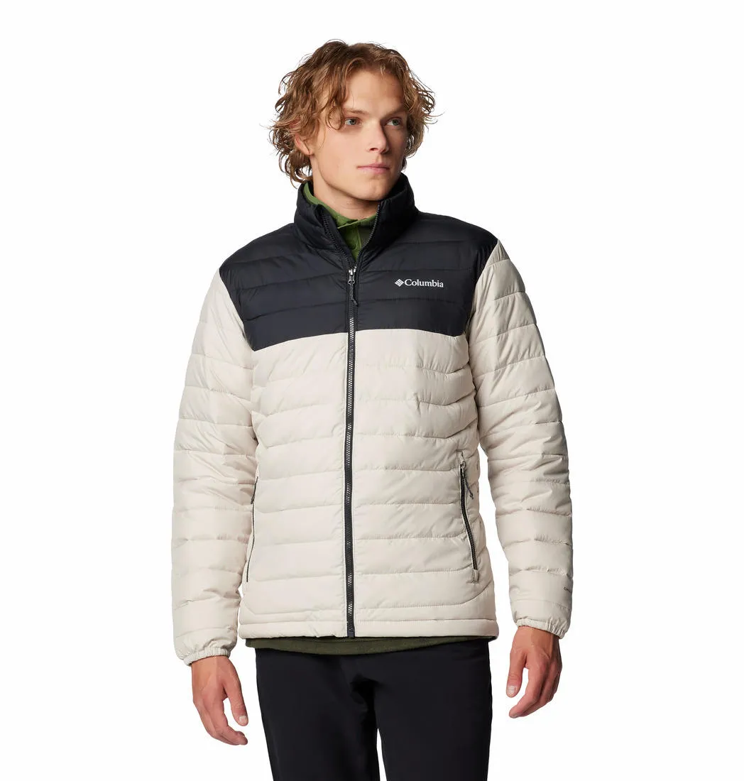 Columbia Men Beige Omni-Heat Reflective Powder Lite II Jacket