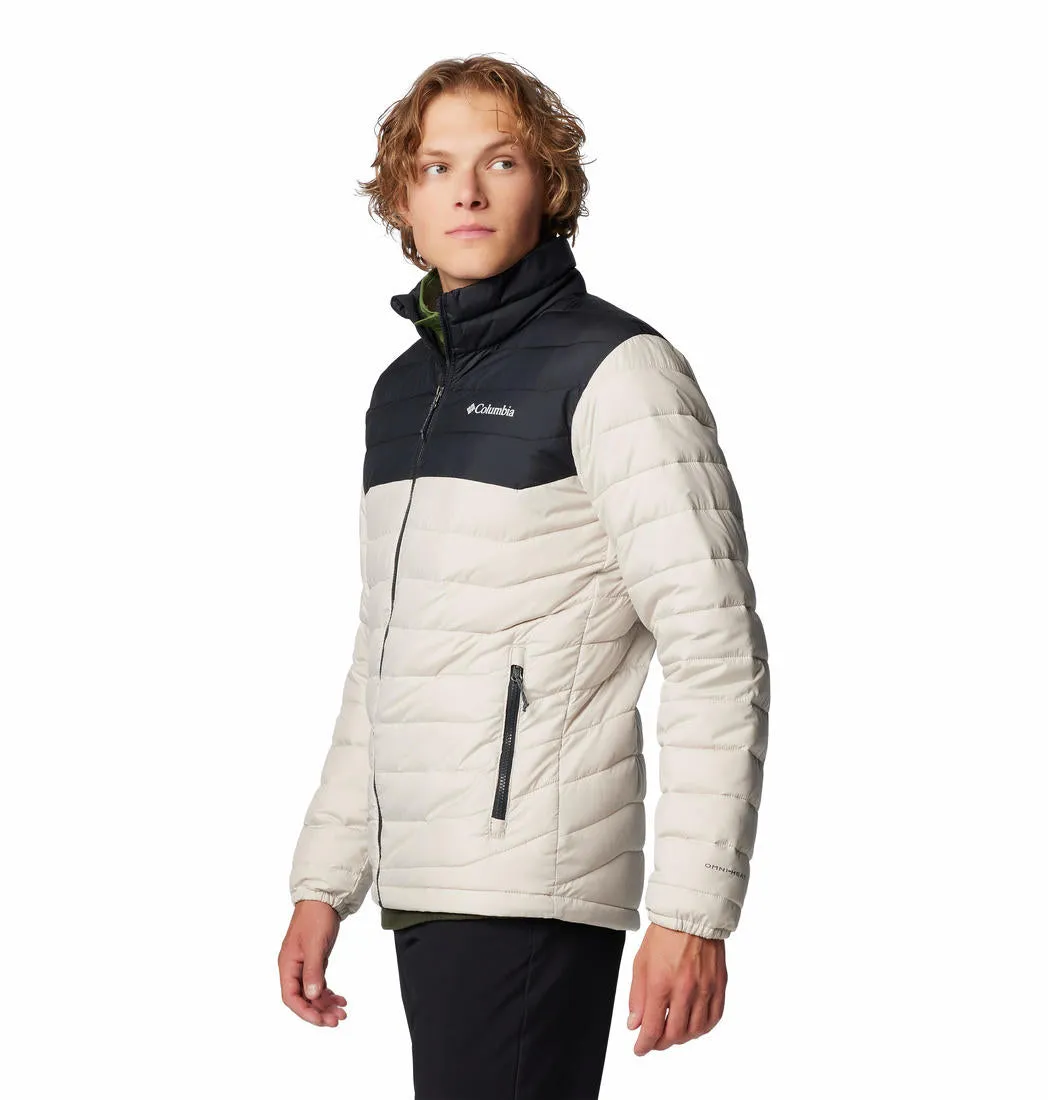 Columbia Men Beige Omni-Heat Reflective Powder Lite II Jacket