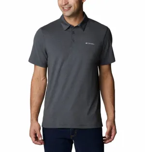 Columbia Men Black Omni-Wick Tech Trail Polo Tshirt
