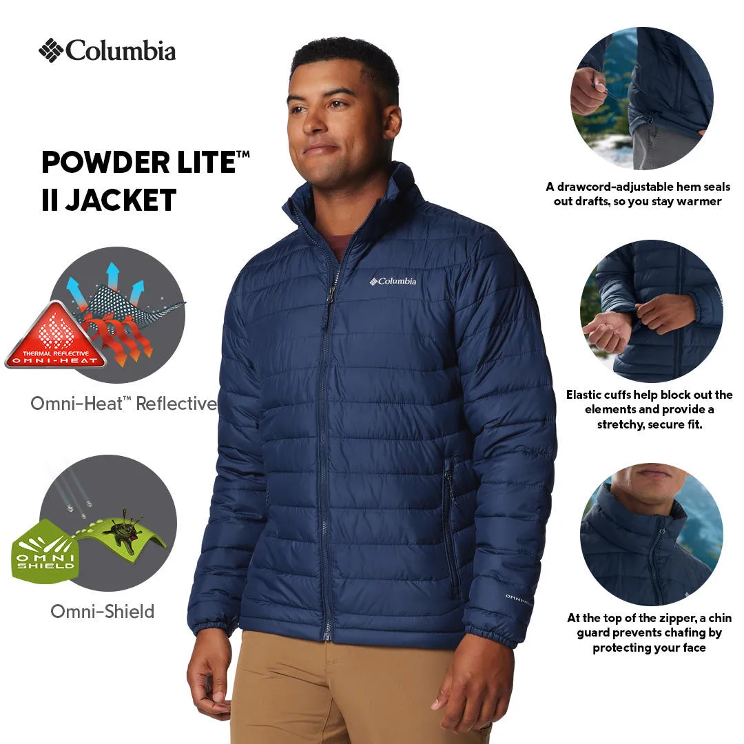 Columbia Men Blue Omni-Heat Reflective Powder Lite II Jacket