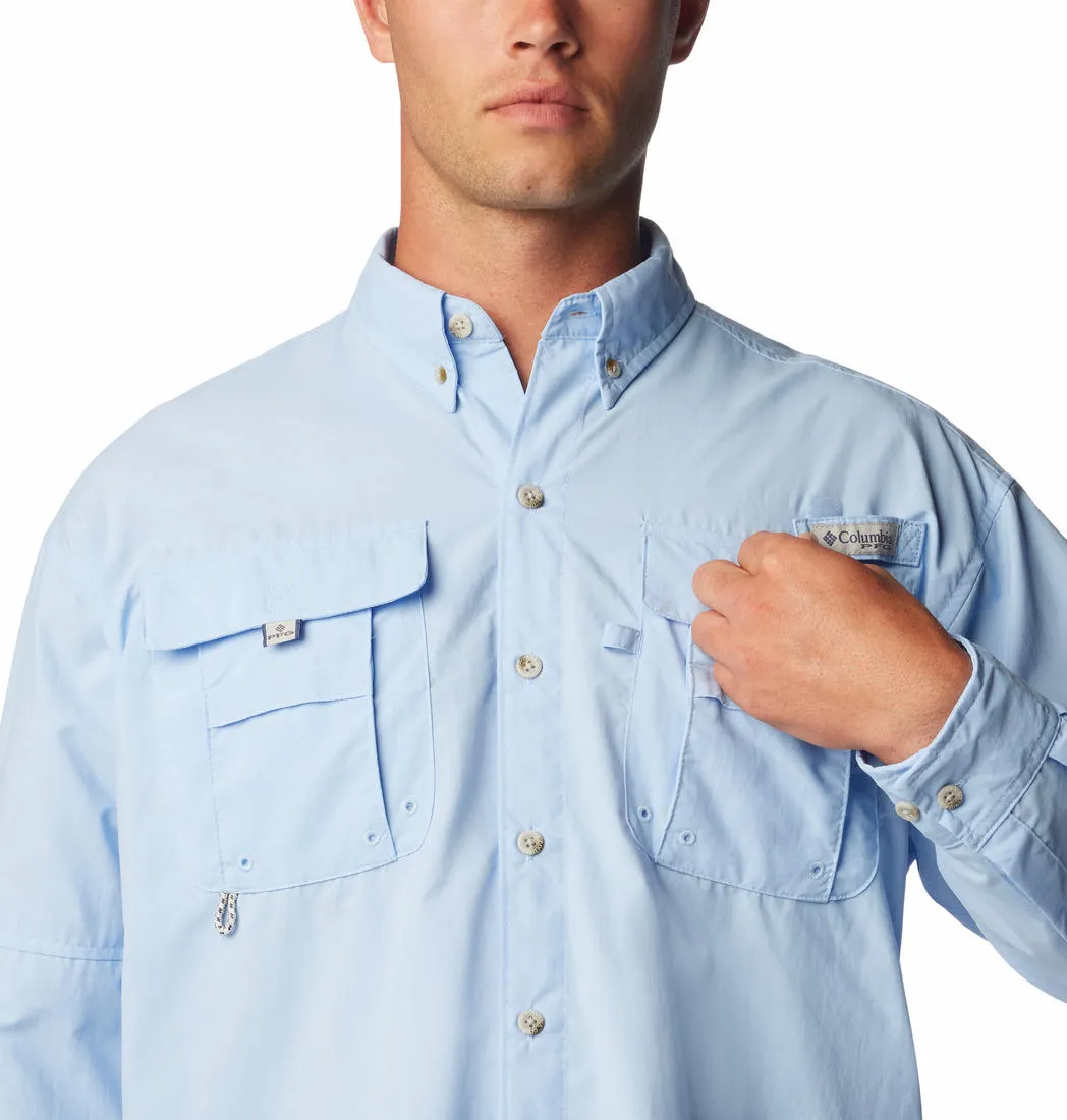 Columbia Men Blue Omni-Shade Bahama II Long Sleeve Shirt