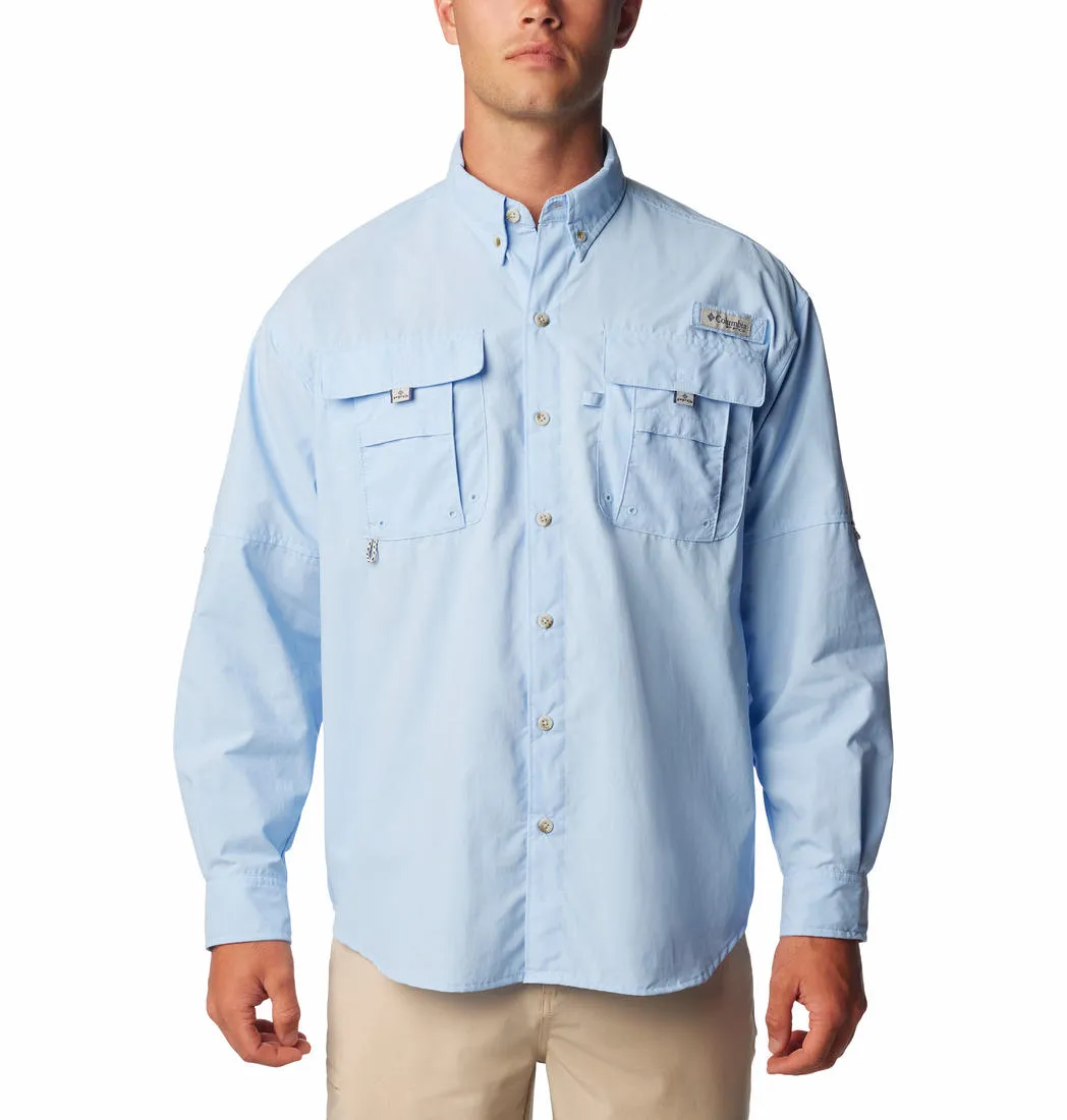 Columbia Men Blue Omni-Shade Bahama II Long Sleeve Shirt