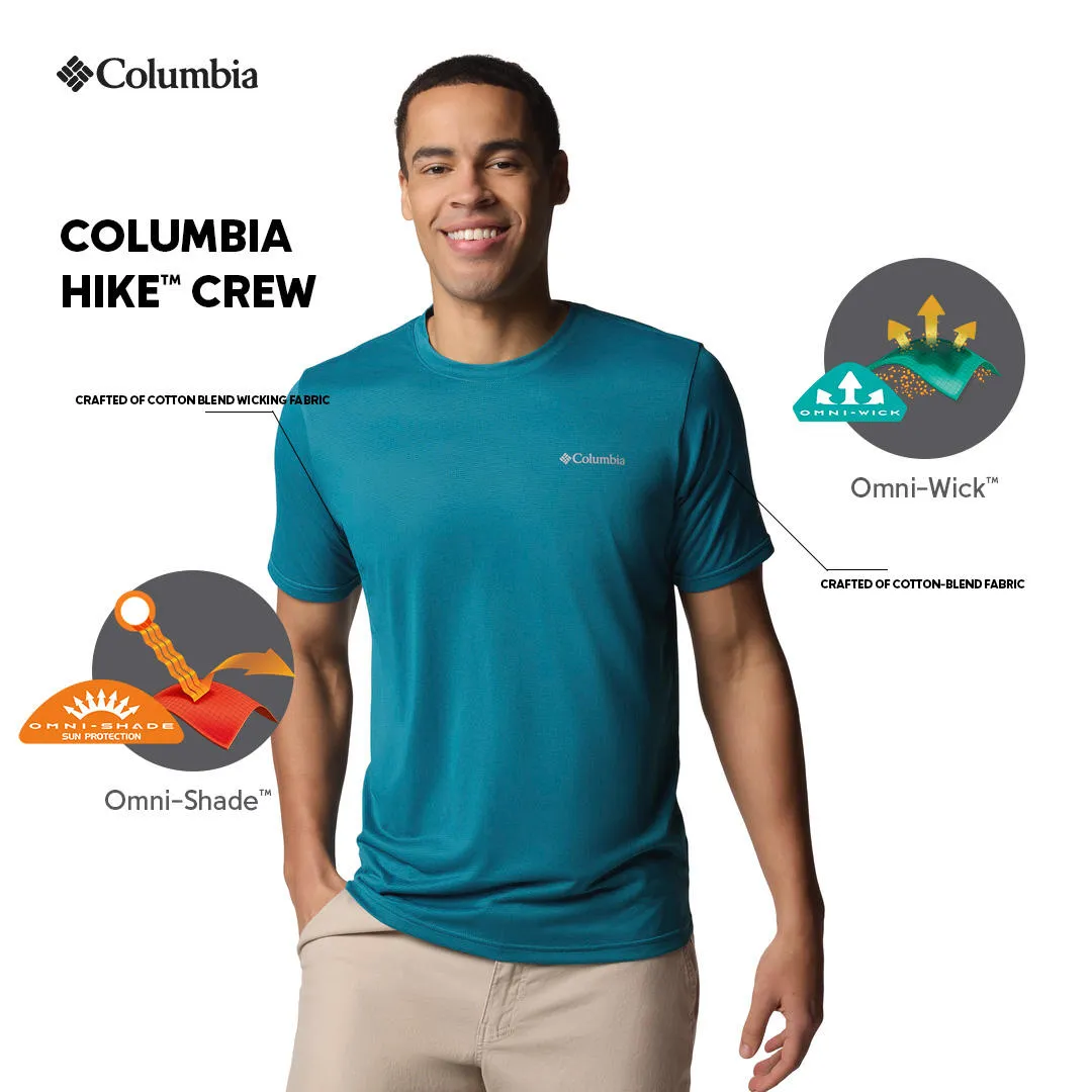 Columbia Men Blue Omni-Wick Hike Crew Tshirt