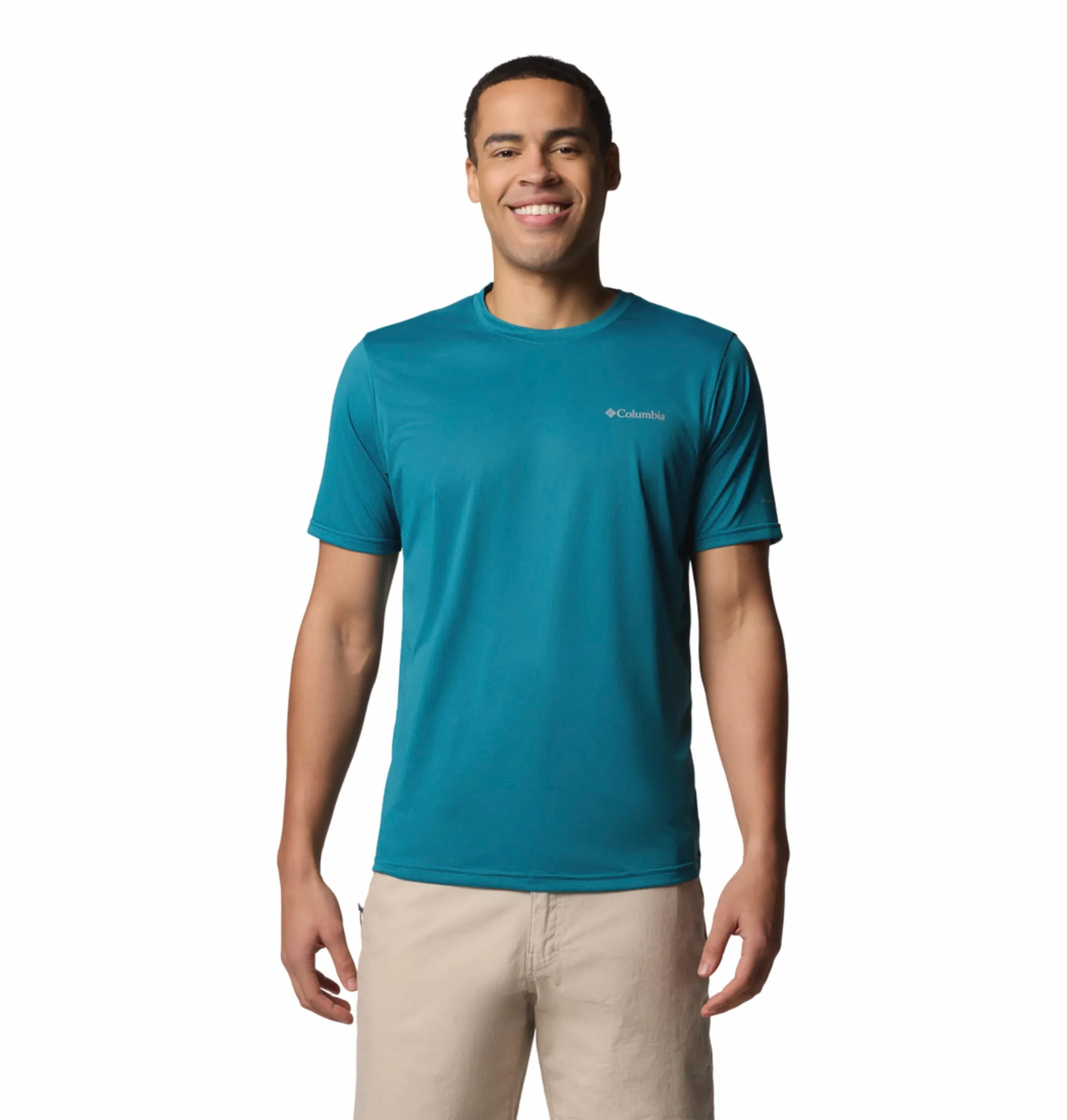 Columbia Men Blue Omni-Wick Hike Crew Tshirt